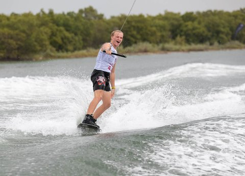 Luca Kidd, TeamGB 🇬🇧, at the 2019 Worlds in Abu Dhabi - Photo Chris West