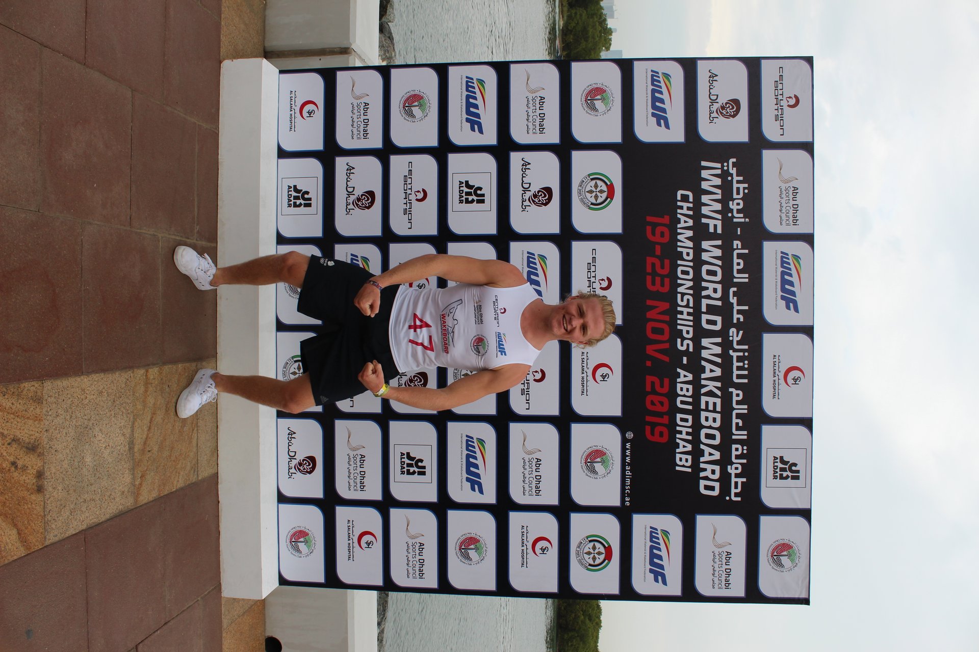 Luca Kidd, TeamGB 🇬🇧, at the 2019 Worlds in Abu Dhabi