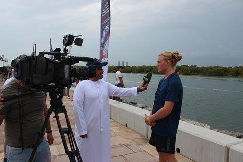 Luca Kidd, TeamGB 🇬🇧, at the 2019 Worlds in Abu Dhabi - Photo Courtney Angus