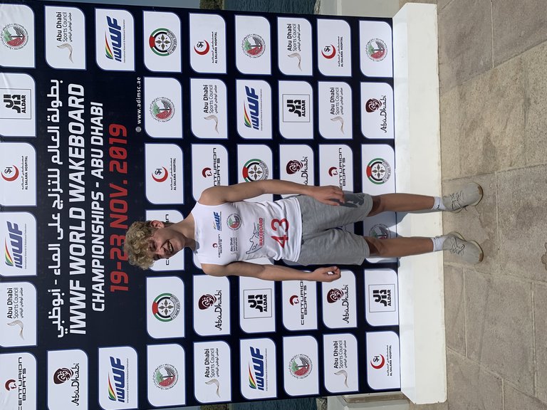 Travis Beaton, TeamGB 🇬🇧, at the 2019 Worlds in Abu Dhabi