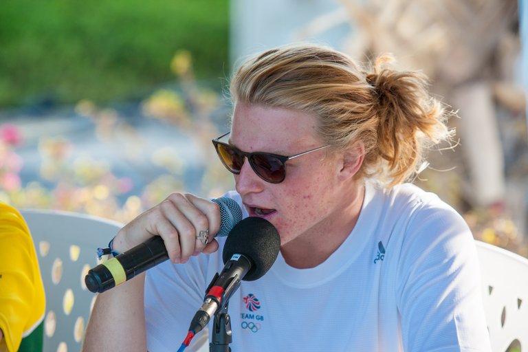 Luca Kidd, TeamGB 🇬🇧, at the 2019 Worlds in Abu Dhabi