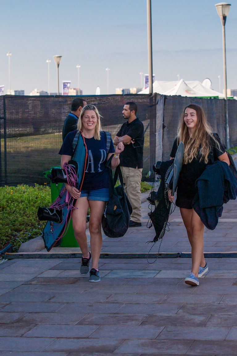 Sarah Partridge and Katie Batchelor, TeamGB 🇬🇧, at the 2019 Worlds in Abu Dhabi