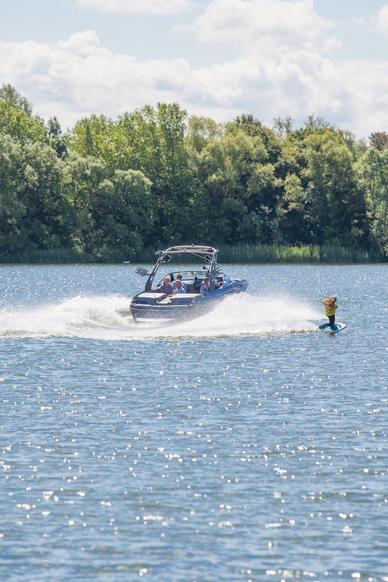 Chelsea Willis behind the Malibu at the 2019 Nationals