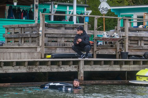 Matt Mccreadie at the 2023 Quays Wake And Ski Practice - Photo Mark Osmond