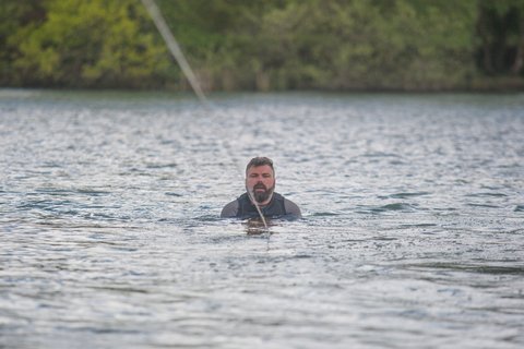 Nick Deboer at the 2023 Quays Wake And Ski Practice - Photo Mark Osmond