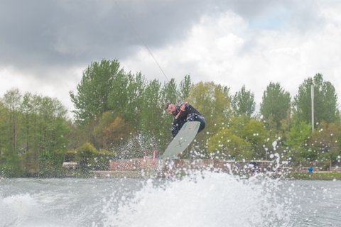 Nick Deboer at the 2023 Quays Wake And Ski Practice - Photo Mark Osmond