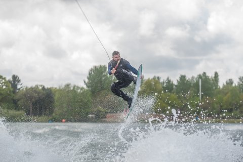 Nick Deboer at the 2023 Quays Wake And Ski Practice - Photo Mark Osmond