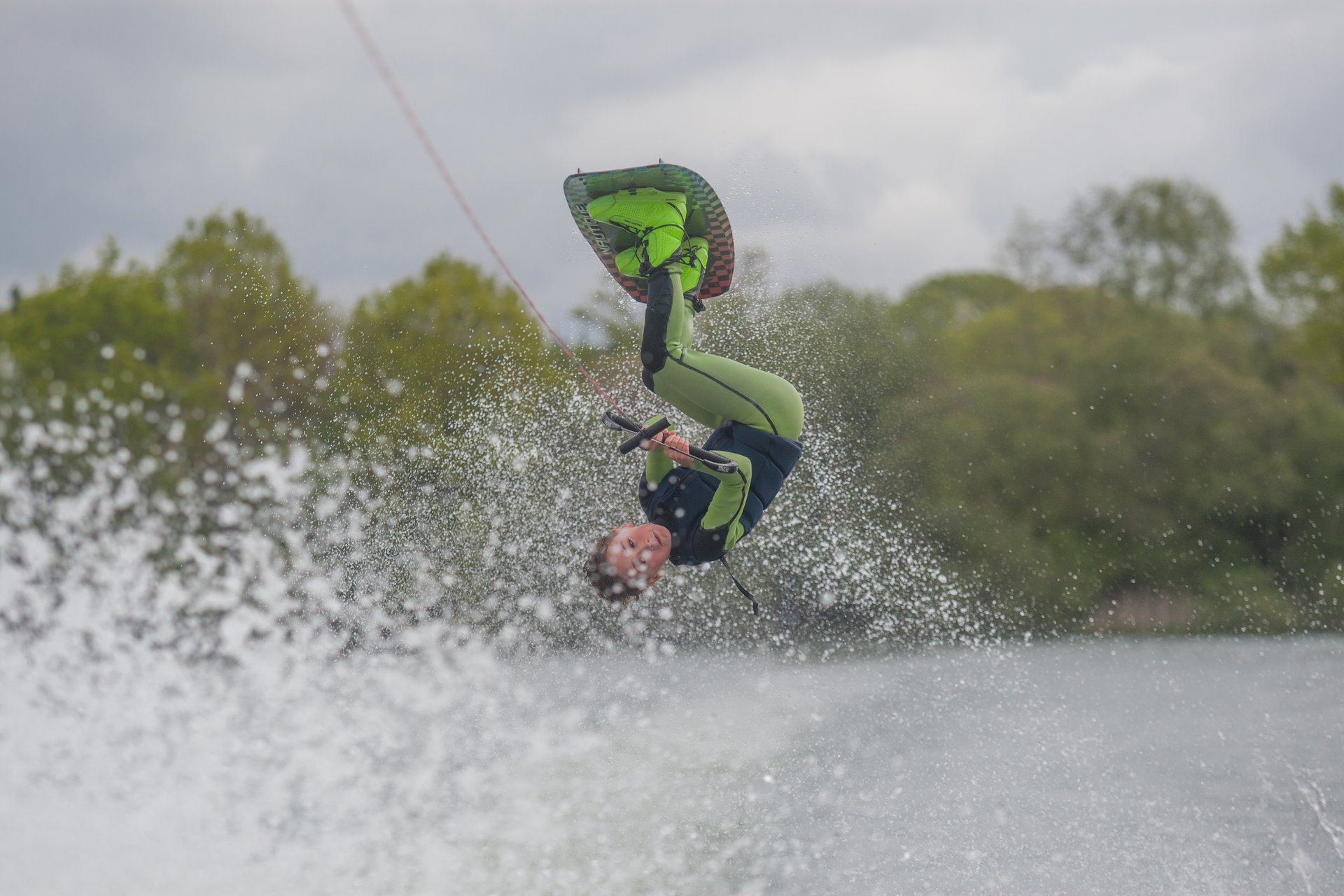 Ollie Phillips at the 2023 Team GB Wakeboard Practice at Quays Wake And Ski