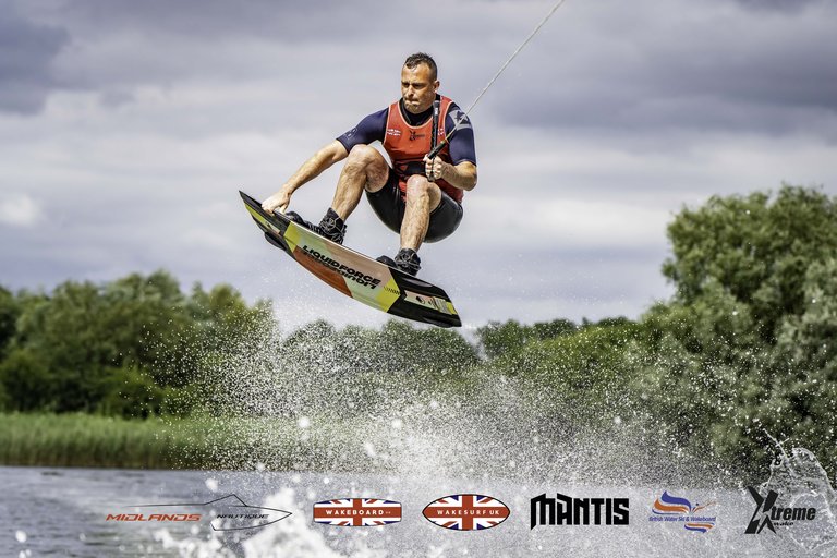 Rider at the 2024 Midlands Nautique UK Wake Nationals Wakeboard - Photo Mantis Pro Media