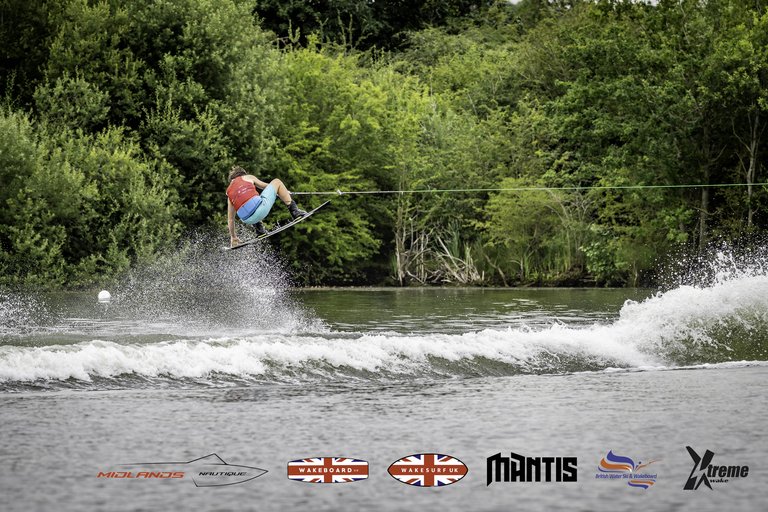 Rider at the 2024 Midlands Nautique UK Wake Nationals Wakeboard - Photo Mantis Pro Media