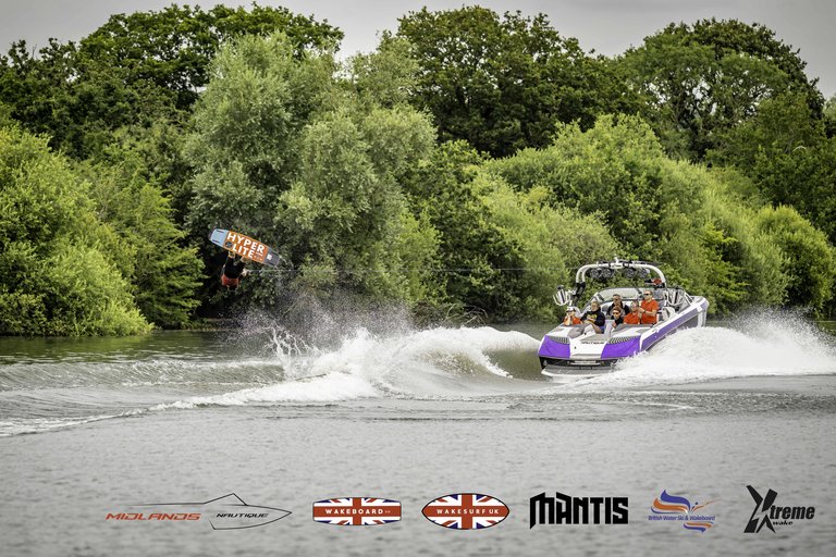 Rider at the 2024 Midlands Nautique UK Wake Nationals Wakeboard - Photo Mantis Pro Media