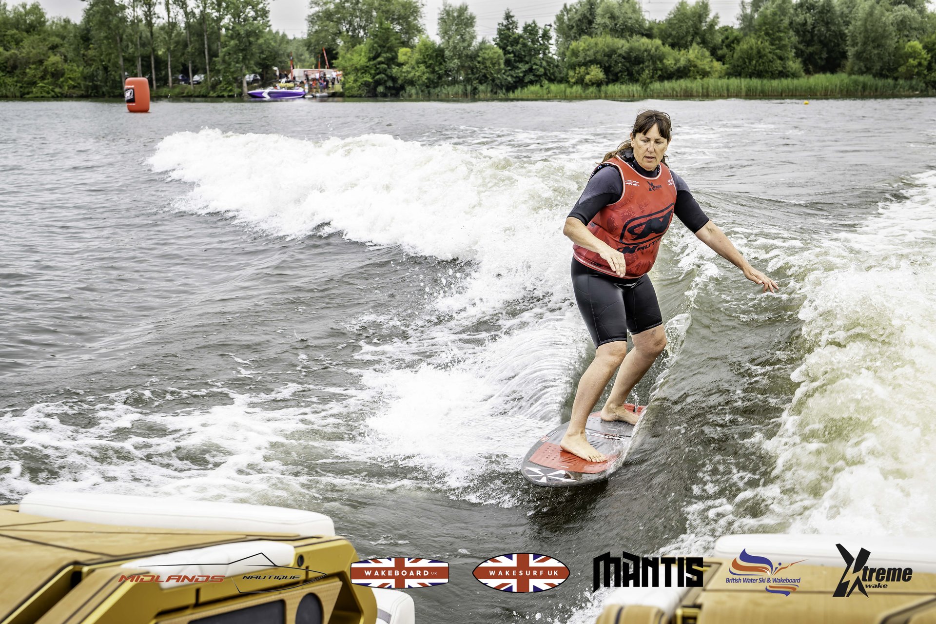 Rider at the 2024 Midlands Nautique UK Wake Nationals Wakesurf