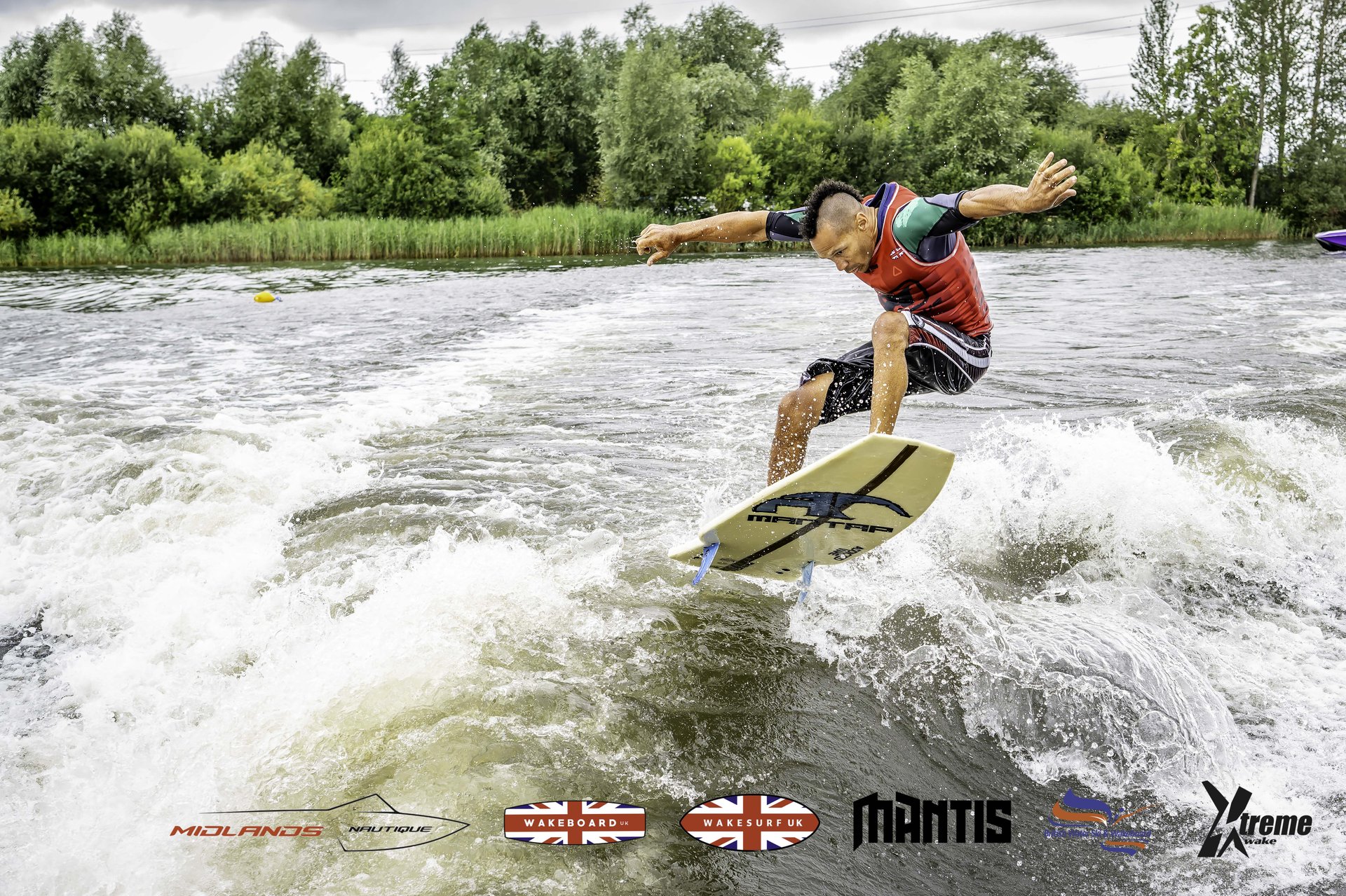 Rider at the 2024 Midlands Nautique UK Wake Nationals Wakesurf
