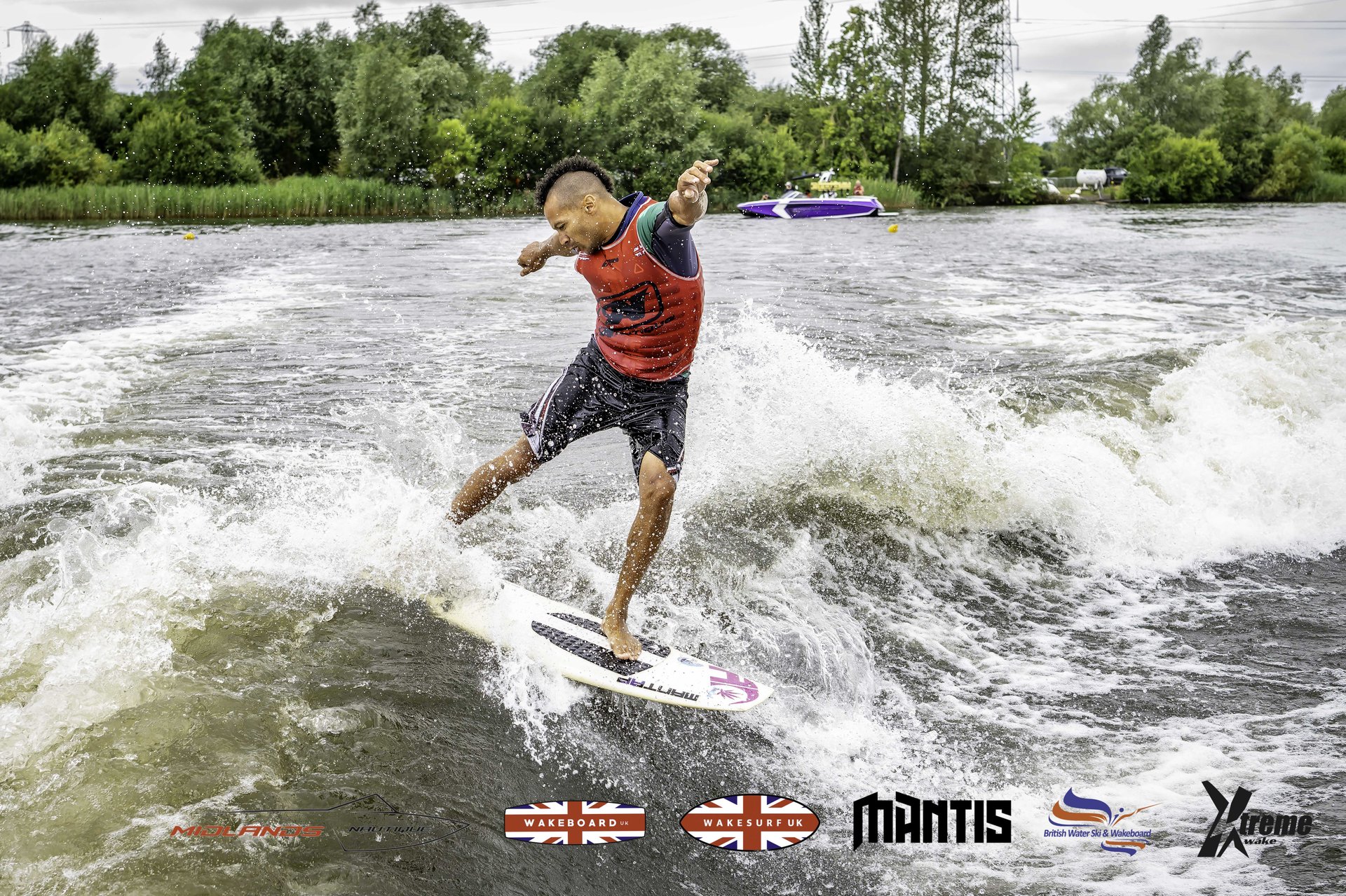 Rider at the 2024 Midlands Nautique UK Wake Nationals Wakesurf