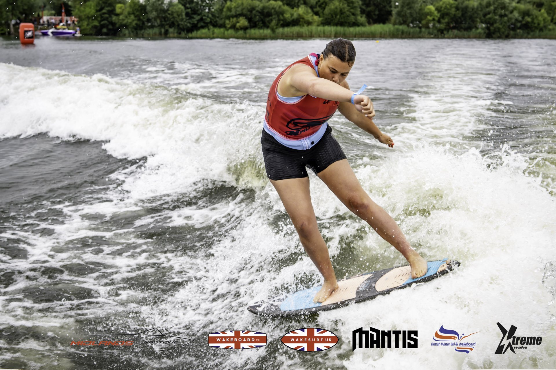 Rider at the 2024 Midlands Nautique UK Wake Nationals Wakesurf