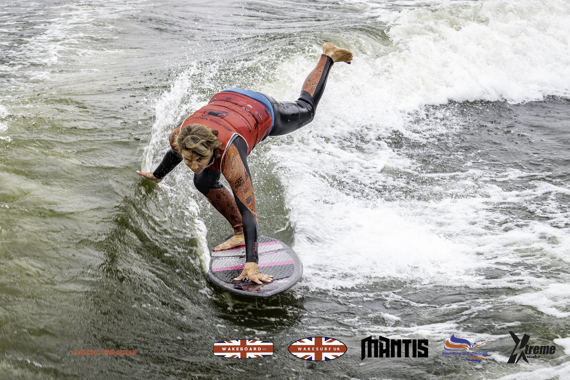 Rider at the 2024 Midlands Nautique UK Wake Nationals Wakesurf