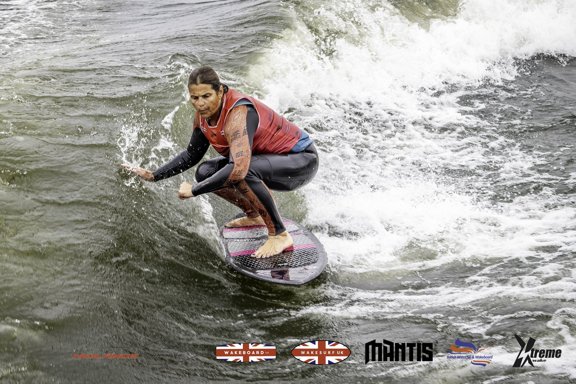 Rider at the 2024 Midlands Nautique UK Wake Nationals Wakesurf