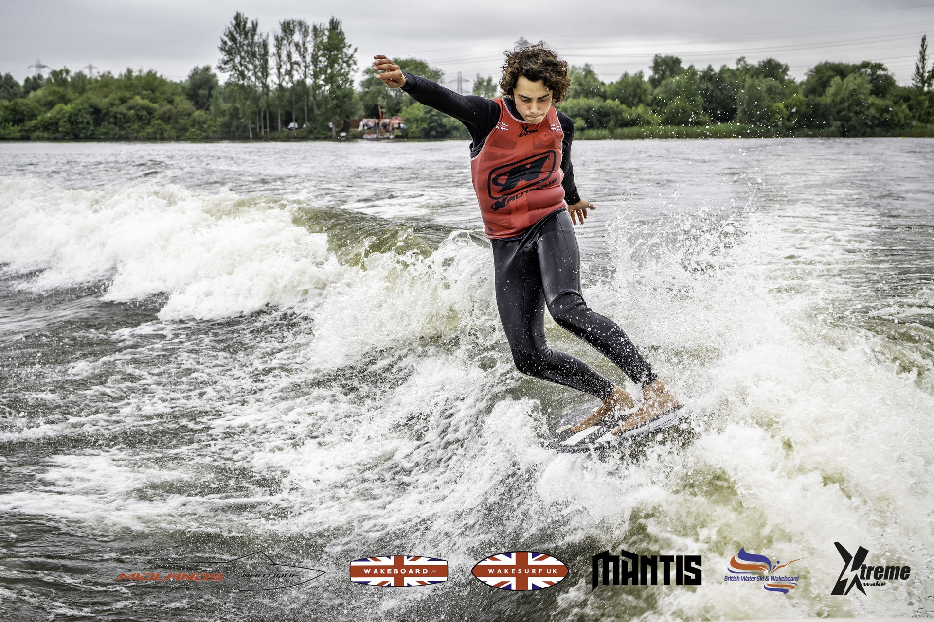 Rider at the 2024 Midlands Nautique UK Wake Nationals Wakesurf