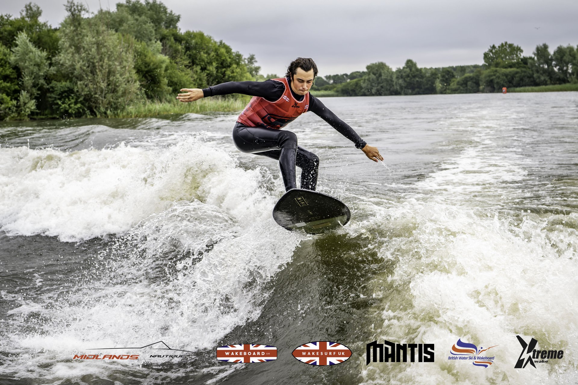 Rider at the 2024 Midlands Nautique UK Wake Nationals Wakesurf