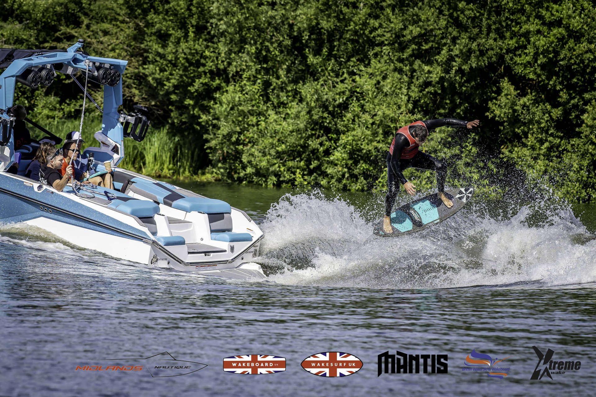 Rider at the 2024 Midlands Nautique UK Wake Nationals Wakesurf