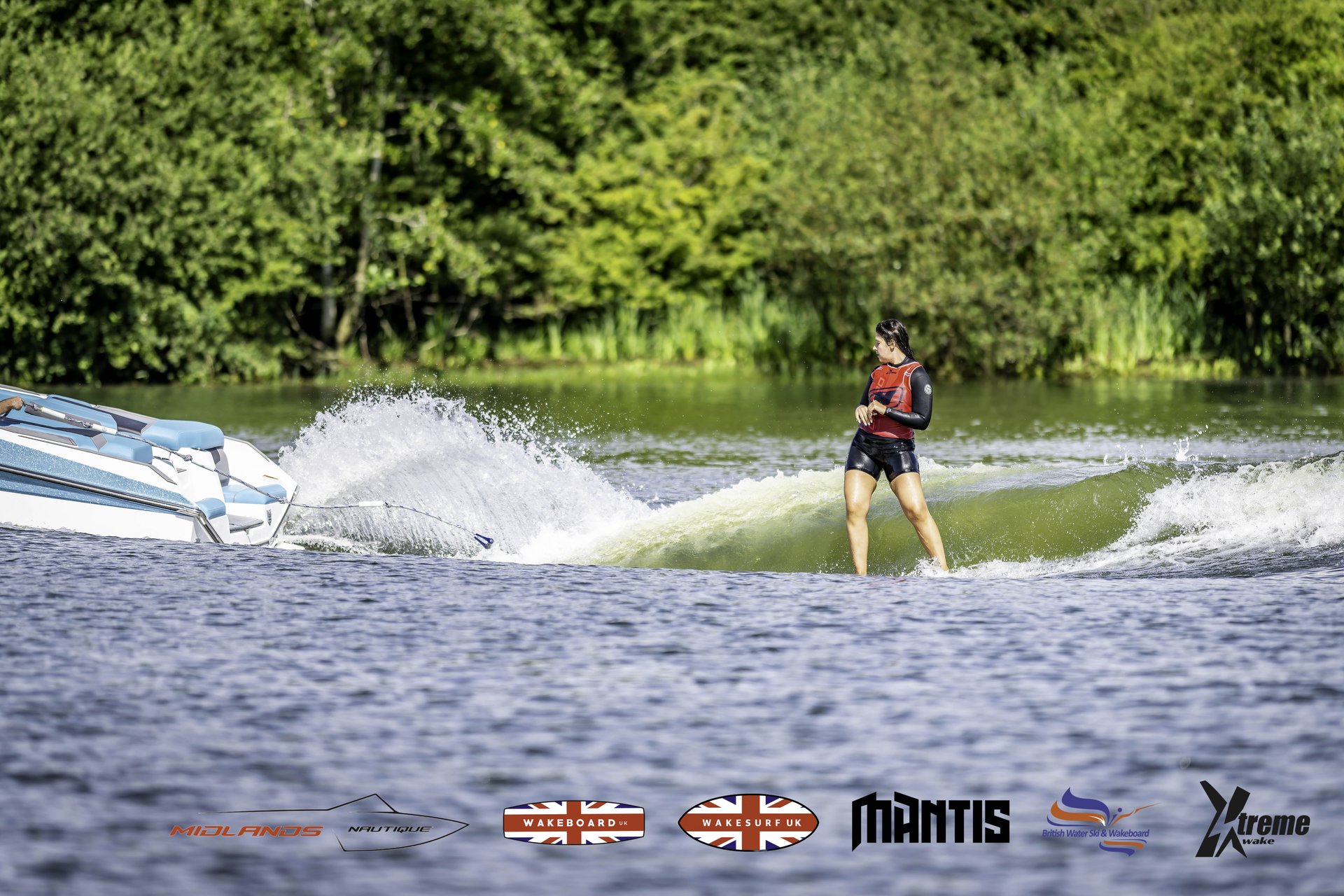 Rider at the 2024 Midlands Nautique UK Wake Nationals Wakesurf