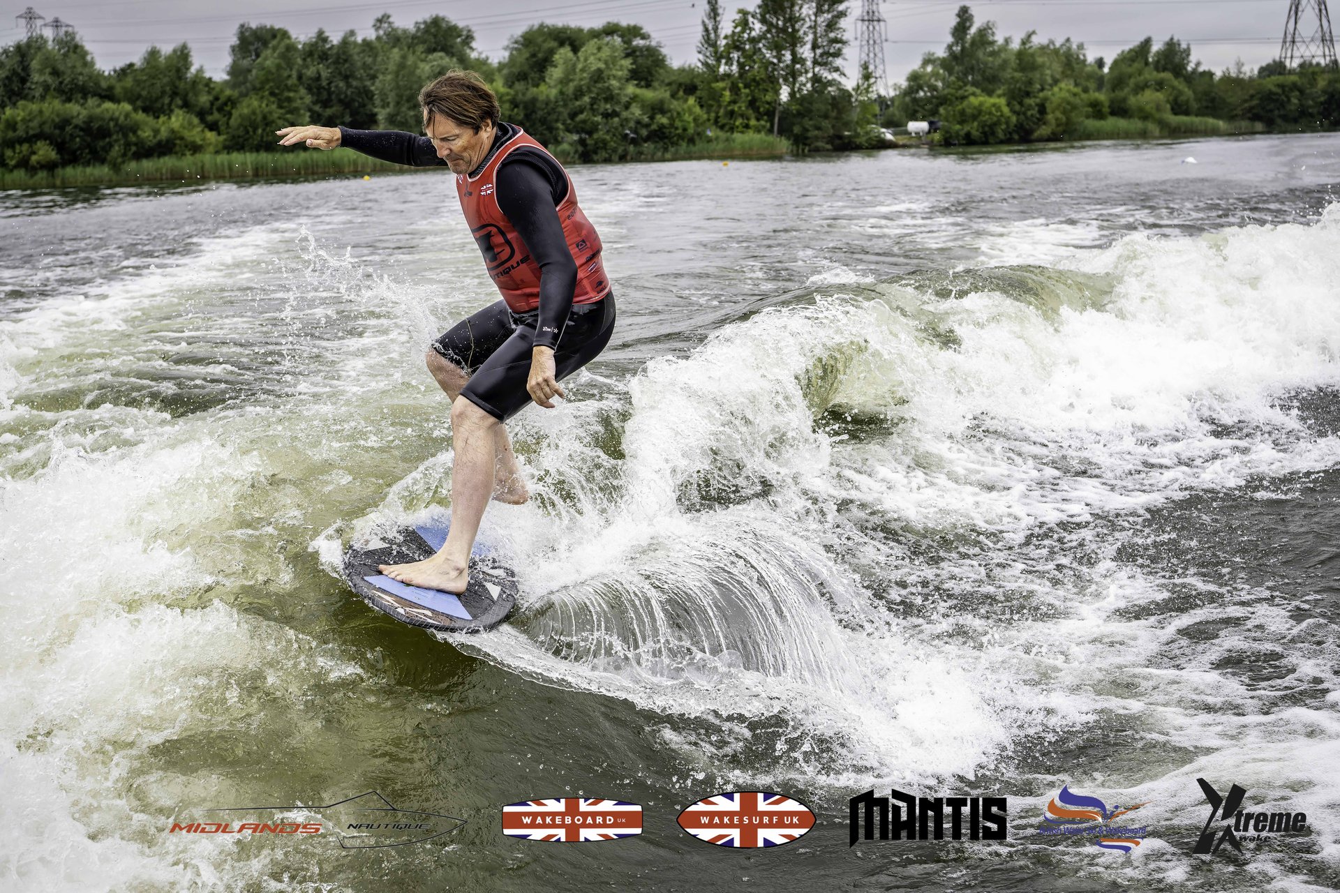 Rider at the 2024 Midlands Nautique UK Wake Nationals Wakesurf