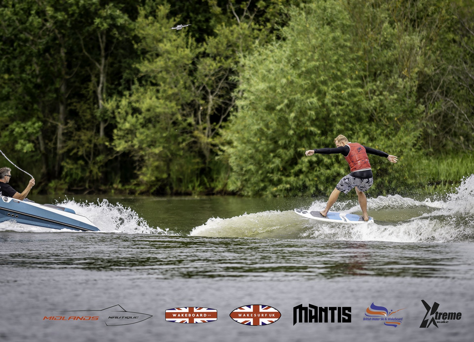 Rider at the 2024 Midlands Nautique UK Wake Nationals Wakesurf