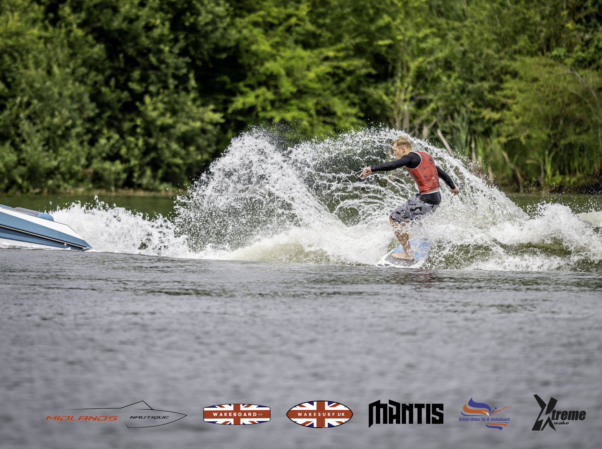 Rider at the 2024 Midlands Nautique UK Wake Nationals Wakesurf