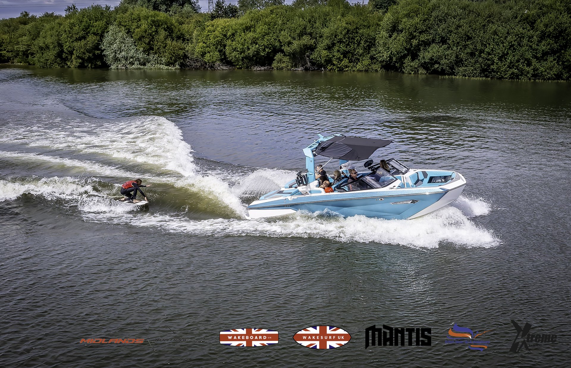 Rider at the 2024 Midlands Nautique UK Wake Nationals Wakesurf