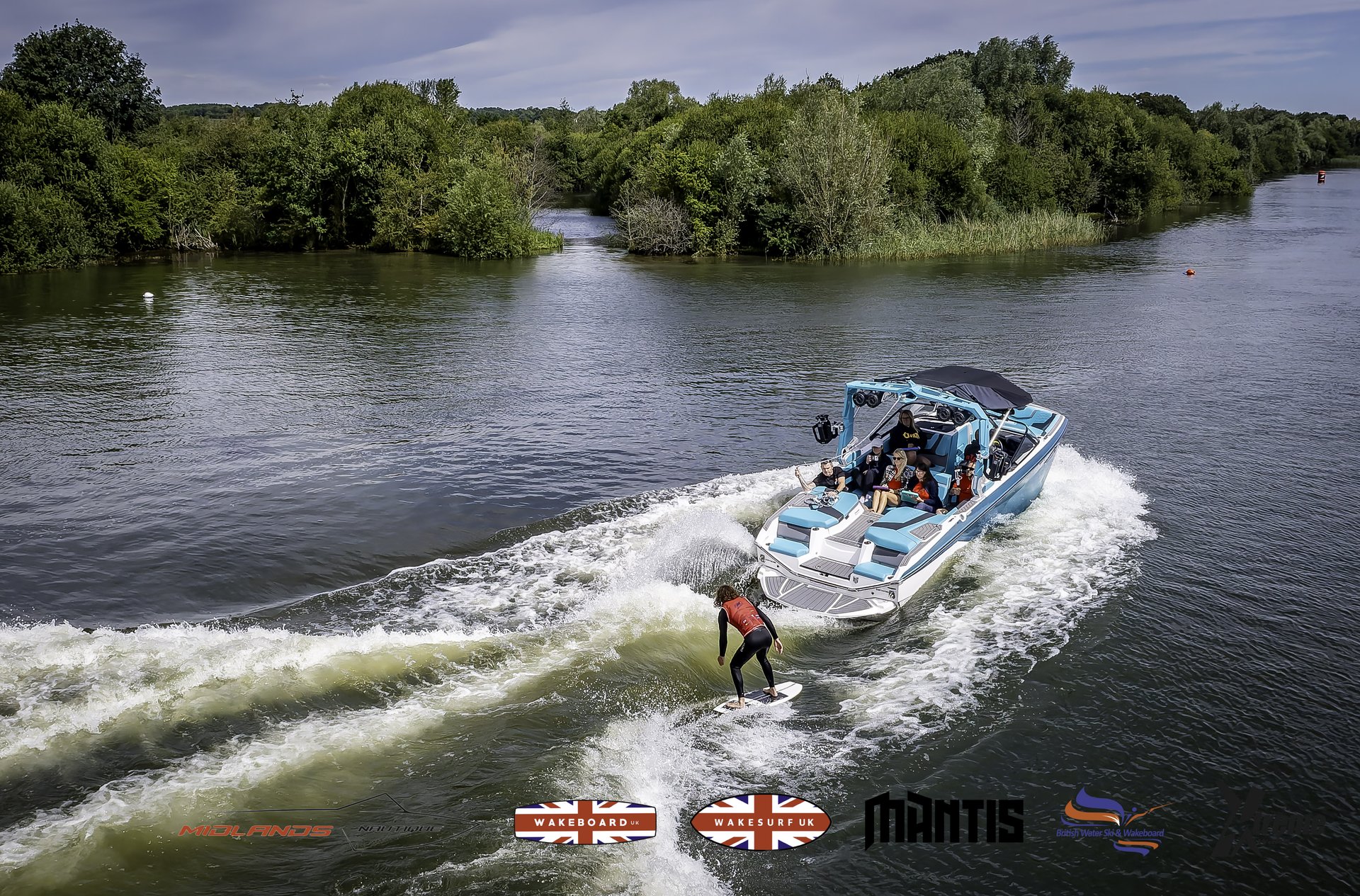 Rider at the 2024 Midlands Nautique UK Wake Nationals Wakesurf
