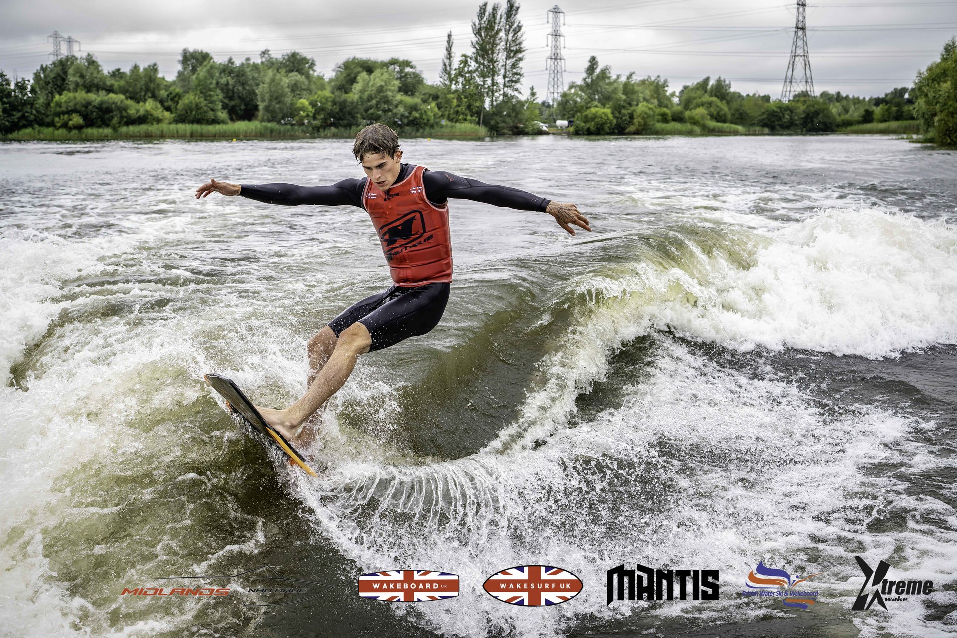Rider at the 2024 Midlands Nautique UK Wake Nationals Wakesurf