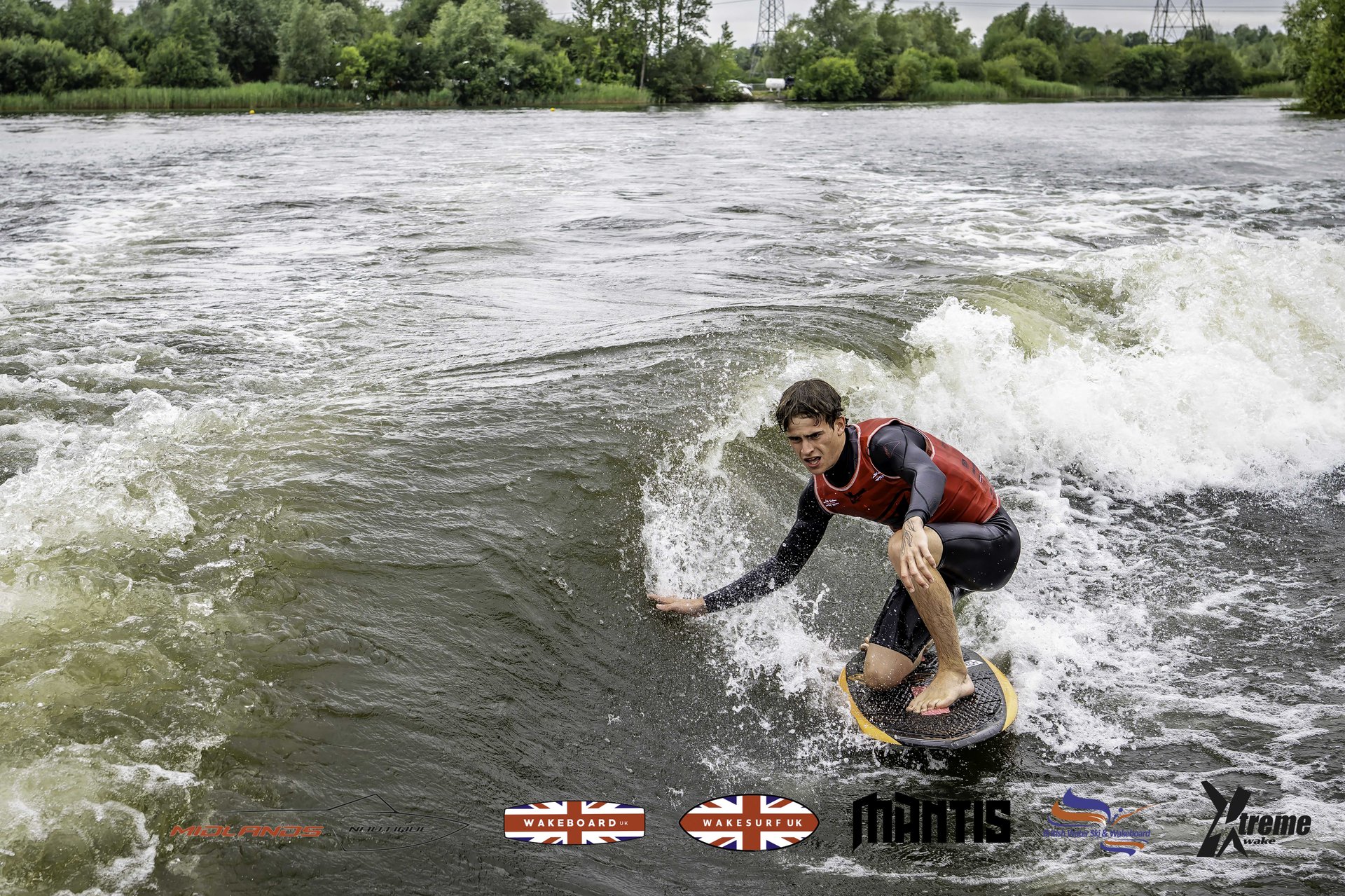 Rider at the 2024 Midlands Nautique UK Wake Nationals Wakesurf