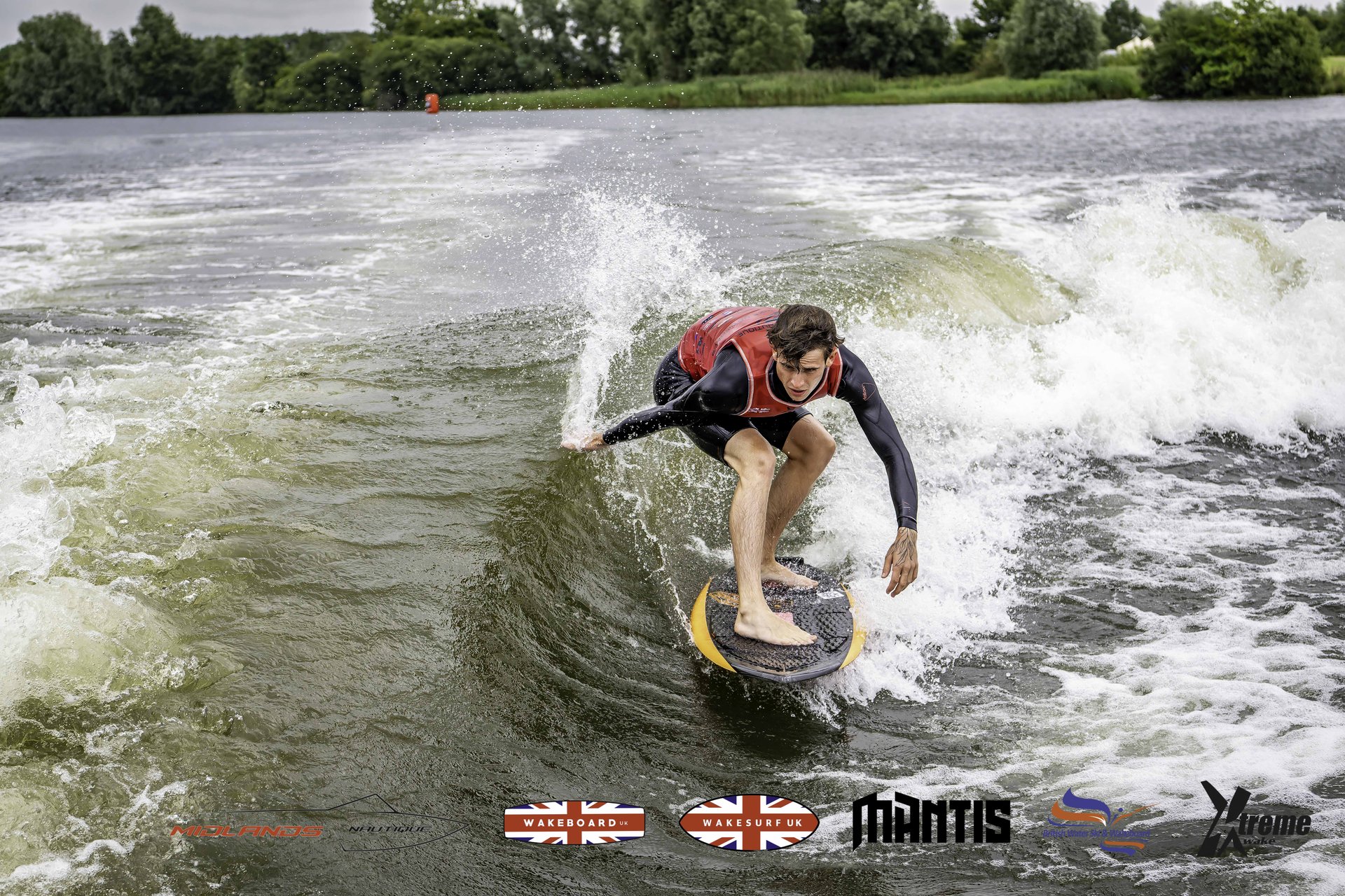 Rider at the 2024 Midlands Nautique UK Wake Nationals Wakesurf