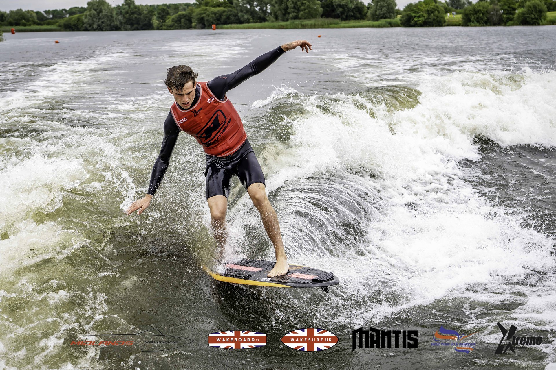 Rider at the 2024 Midlands Nautique UK Wake Nationals Wakesurf