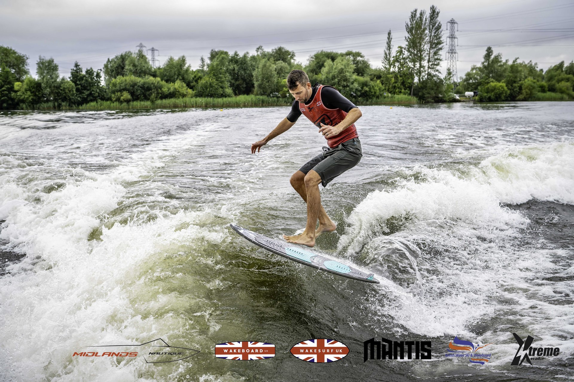 Rider at the 2024 Midlands Nautique UK Wake Nationals Wakesurf