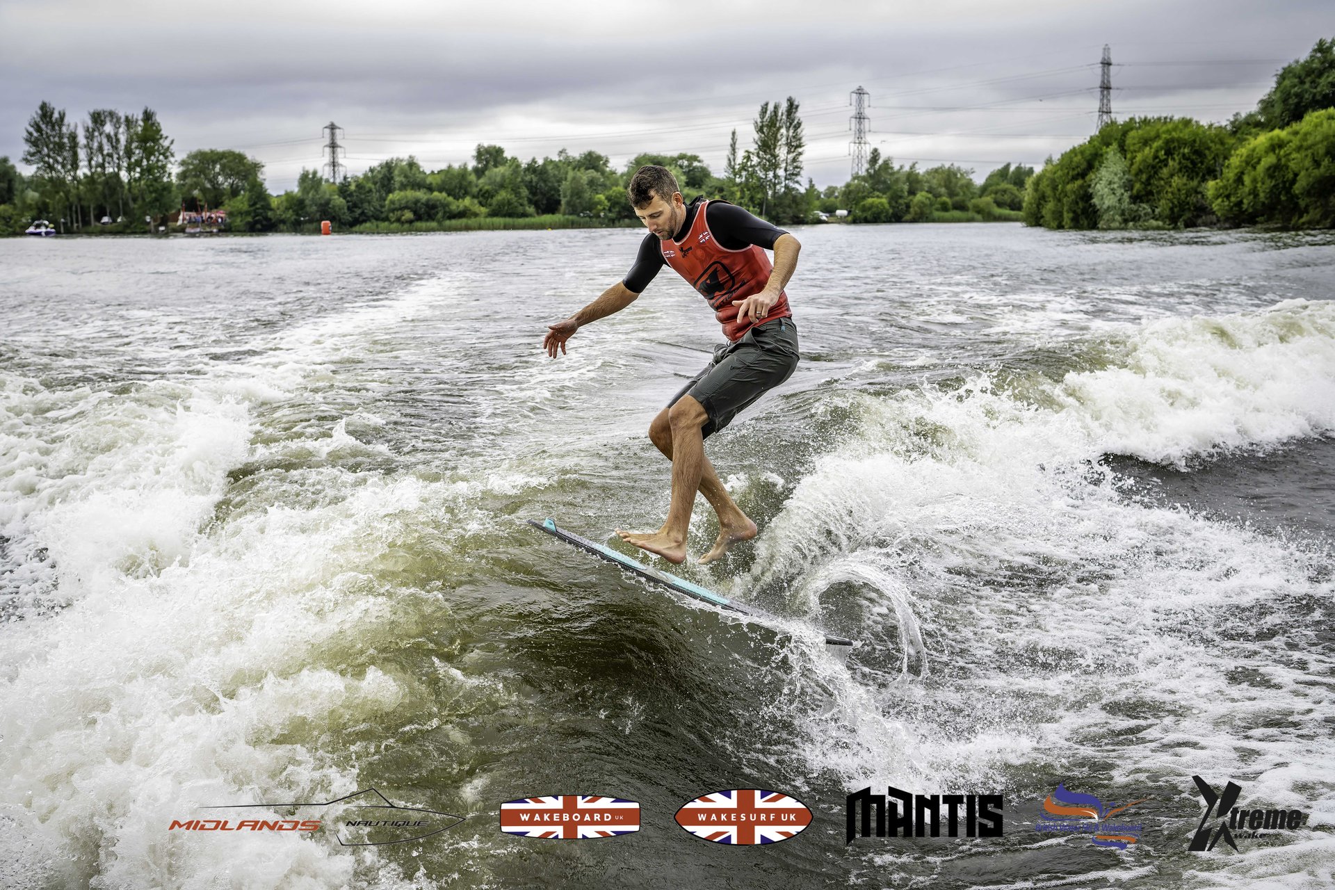 Rider at the 2024 Midlands Nautique UK Wake Nationals Wakesurf