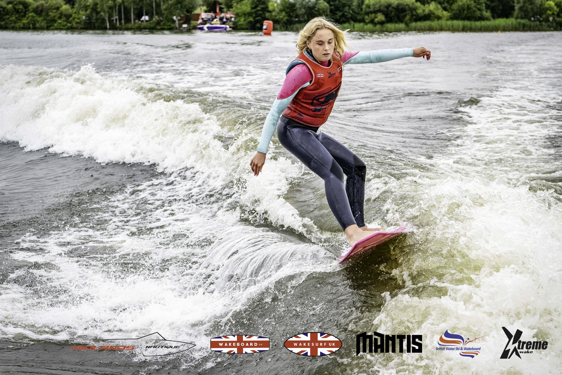 Rider at the 2024 Midlands Nautique UK Wake Nationals Wakesurf