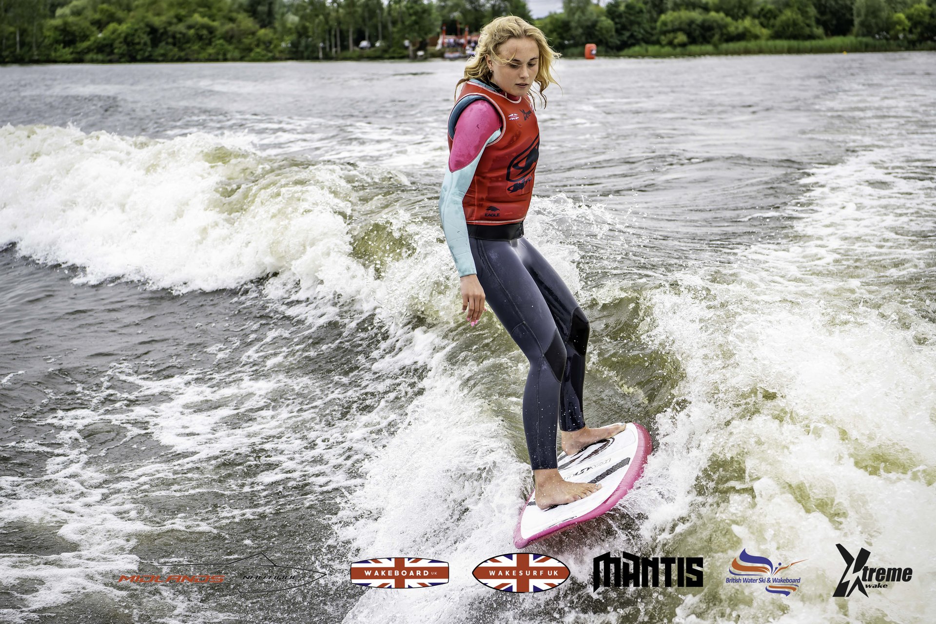 Rider at the 2024 Midlands Nautique UK Wake Nationals Wakesurf