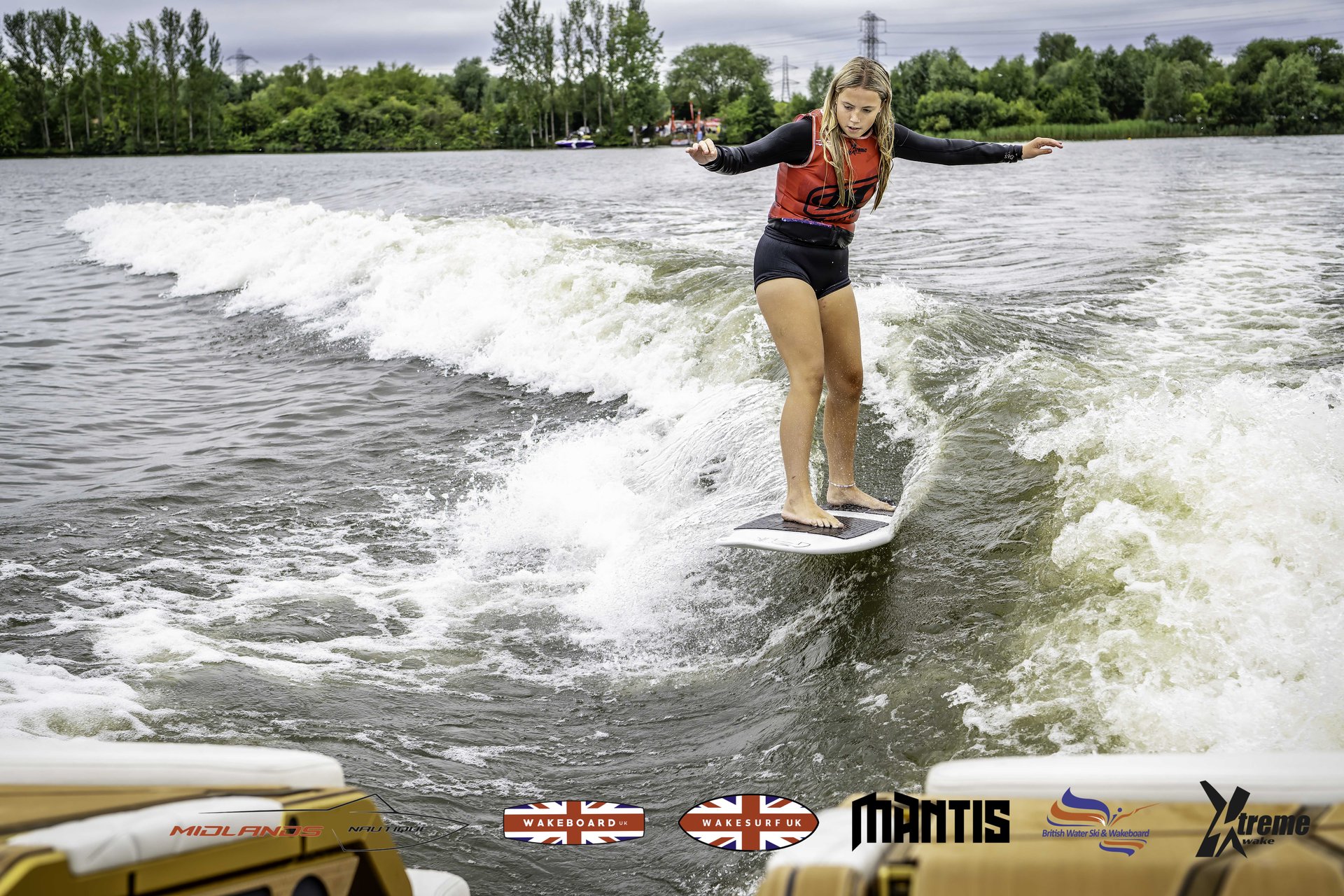 Rider at the 2024 Midlands Nautique UK Wake Nationals Wakesurf