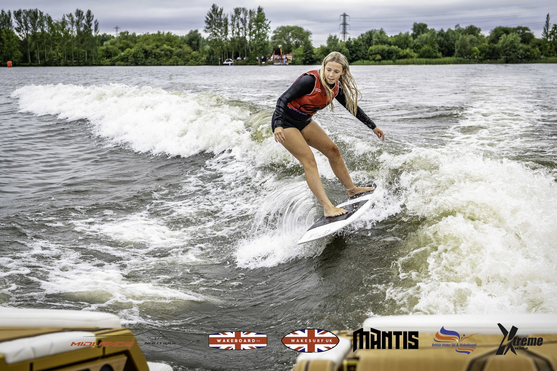Rider at the 2024 Midlands Nautique UK Wake Nationals Wakesurf