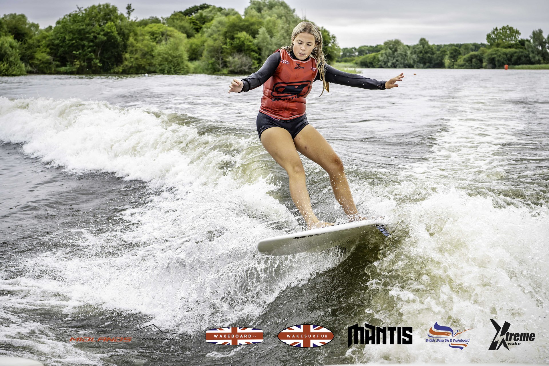 Rider at the 2024 Midlands Nautique UK Wake Nationals Wakesurf