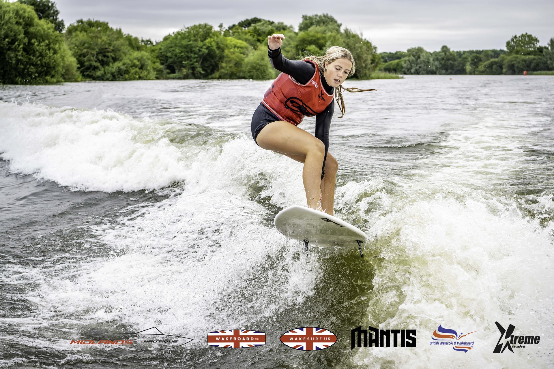Rider at the 2024 Midlands Nautique UK Wake Nationals Wakesurf