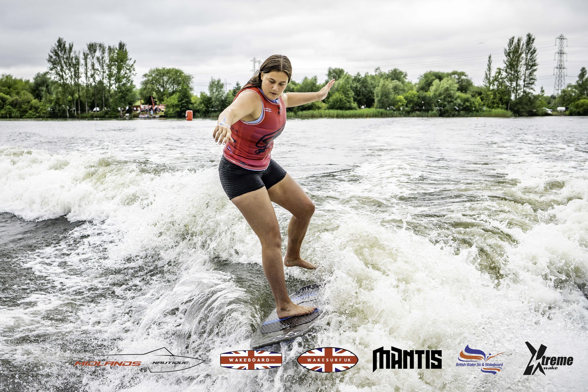 Rider at the 2024 Midlands Nautique UK Wake Nationals Wakesurf