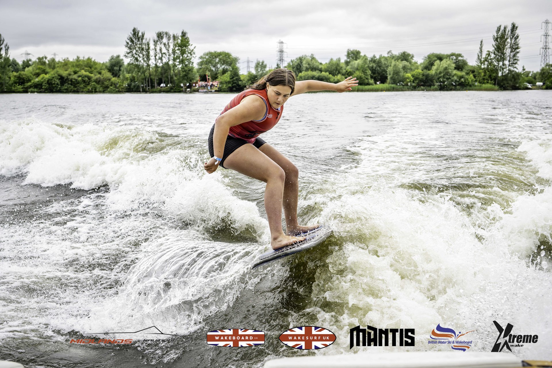 Rider at the 2024 Midlands Nautique UK Wake Nationals Wakesurf
