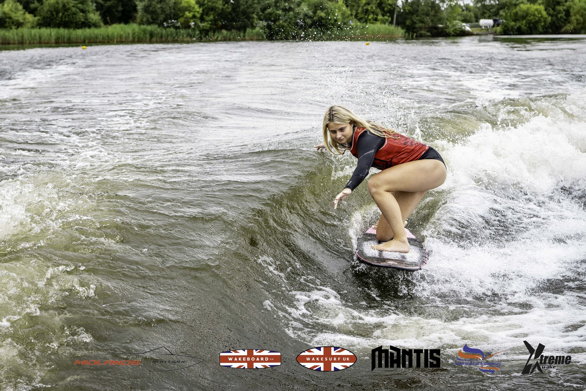 Rider at the 2024 Midlands Nautique UK Wake Nationals Wakesurf