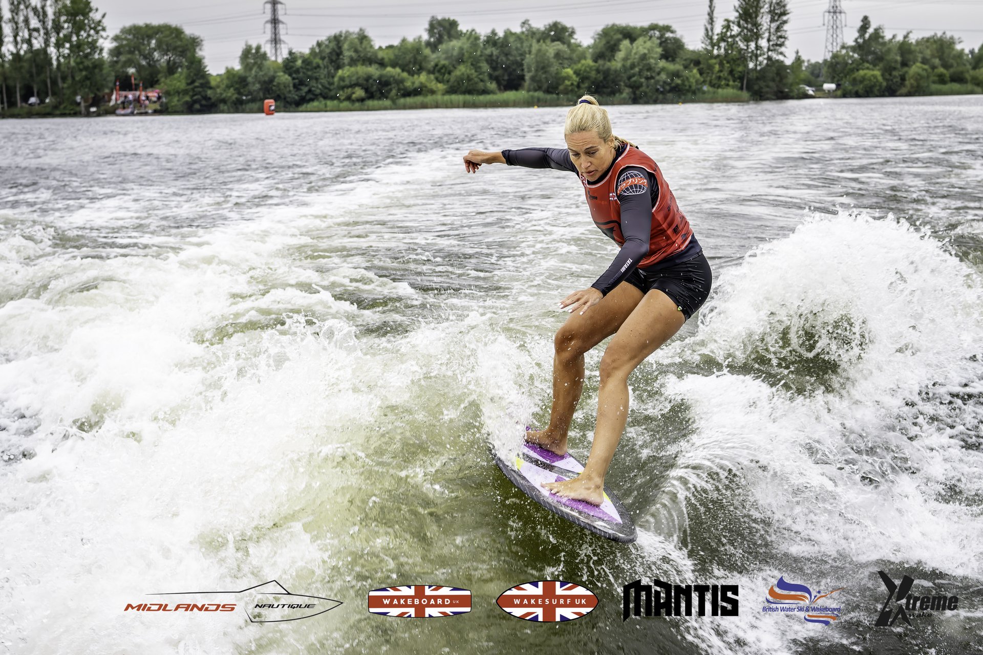 Rider at the 2024 Midlands Nautique UK Wake Nationals Wakesurf