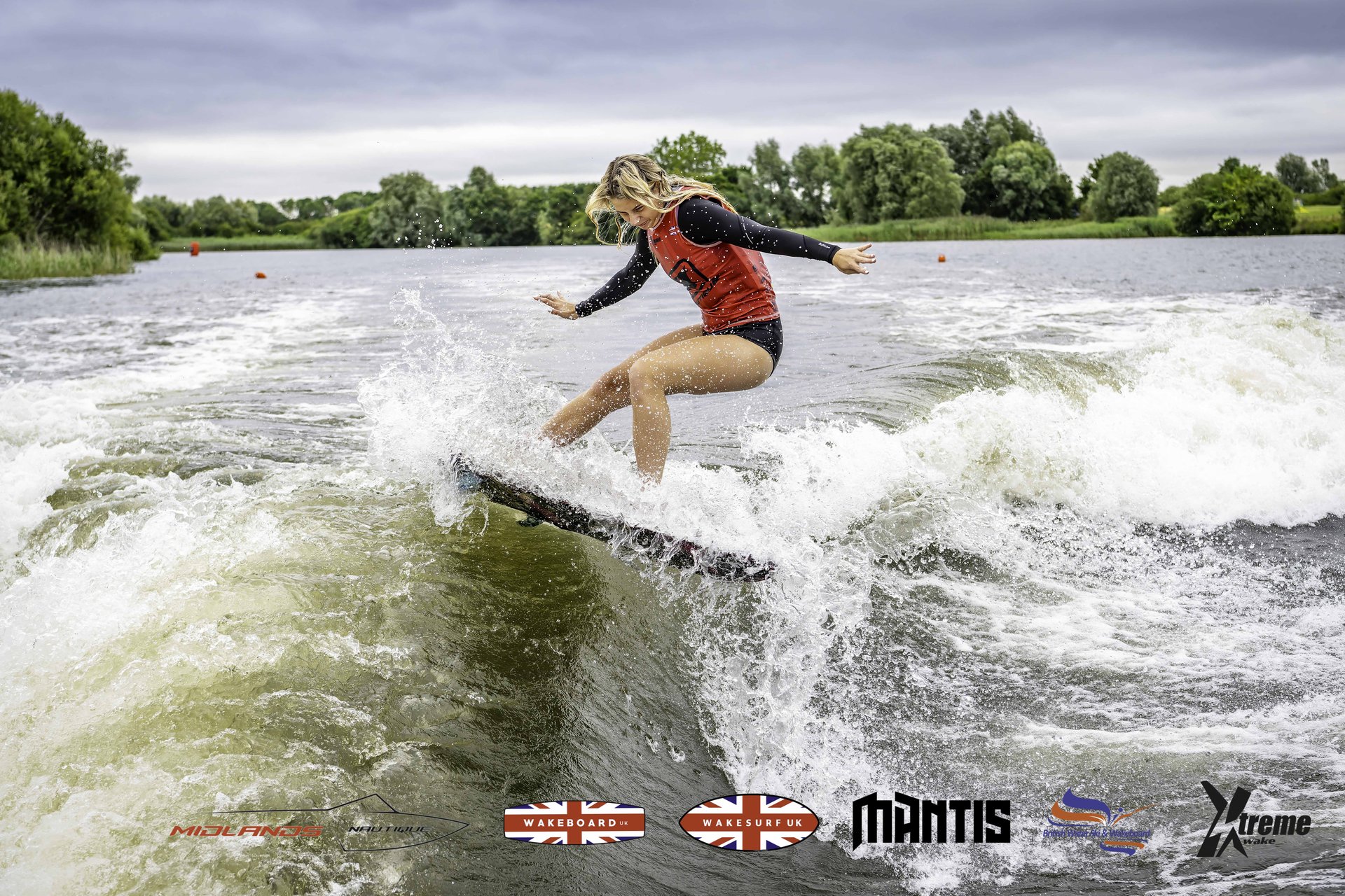 Rider at the 2024 Midlands Nautique UK Wake Nationals Wakesurf