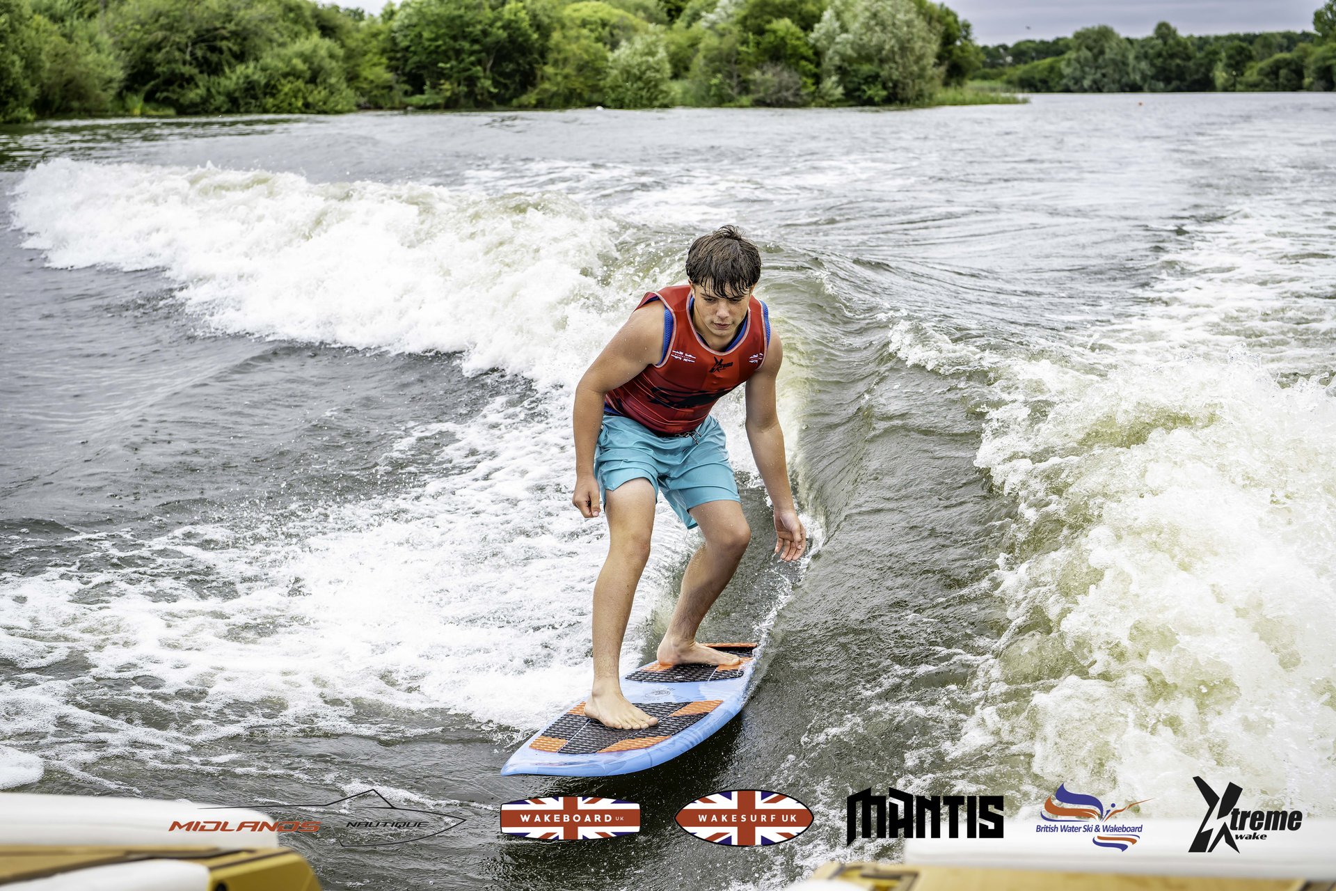 Rider at the 2024 Midlands Nautique UK Wake Nationals Wakesurf