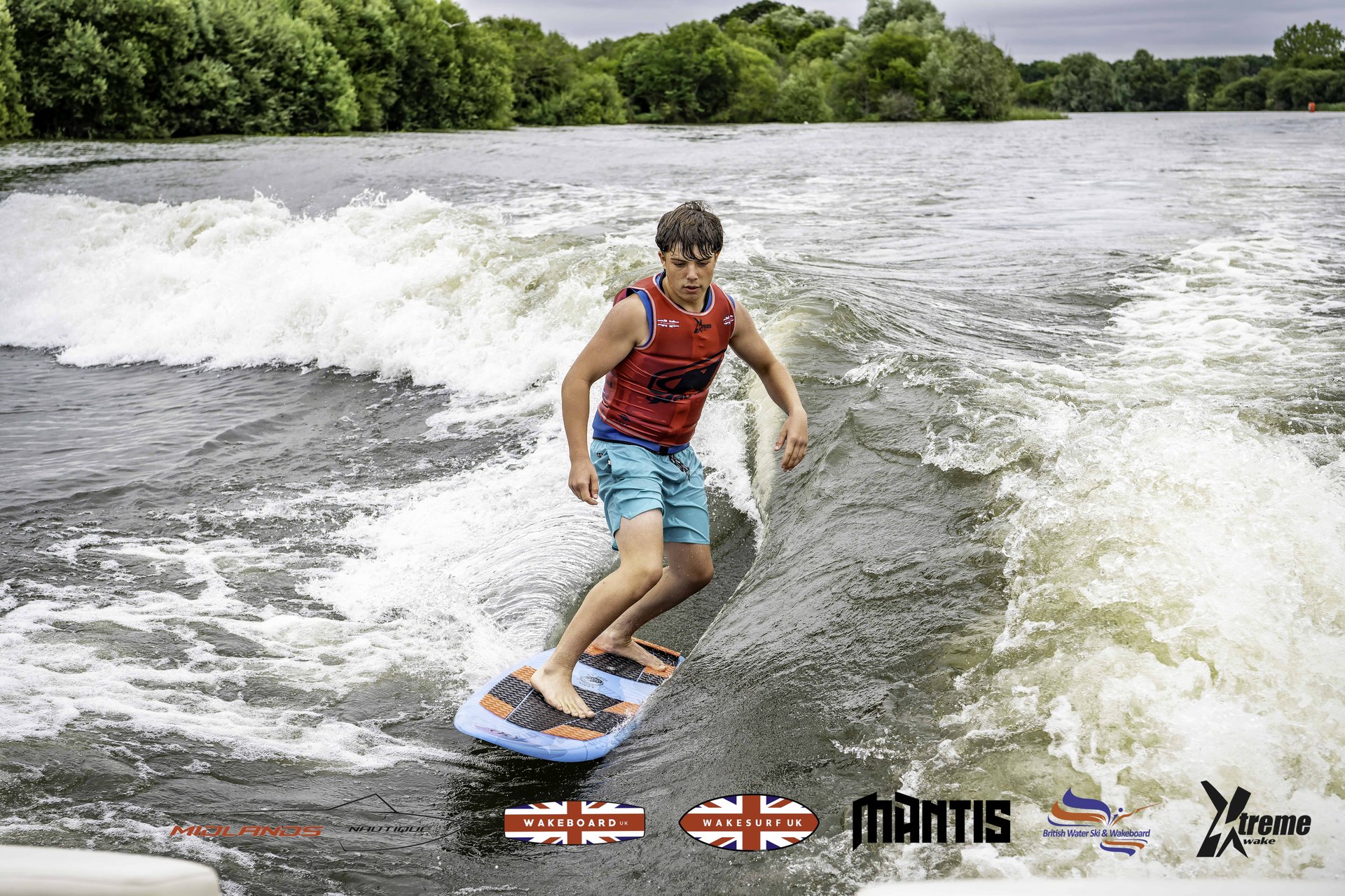 Rider at the 2024 Midlands Nautique UK Wake Nationals Wakesurf