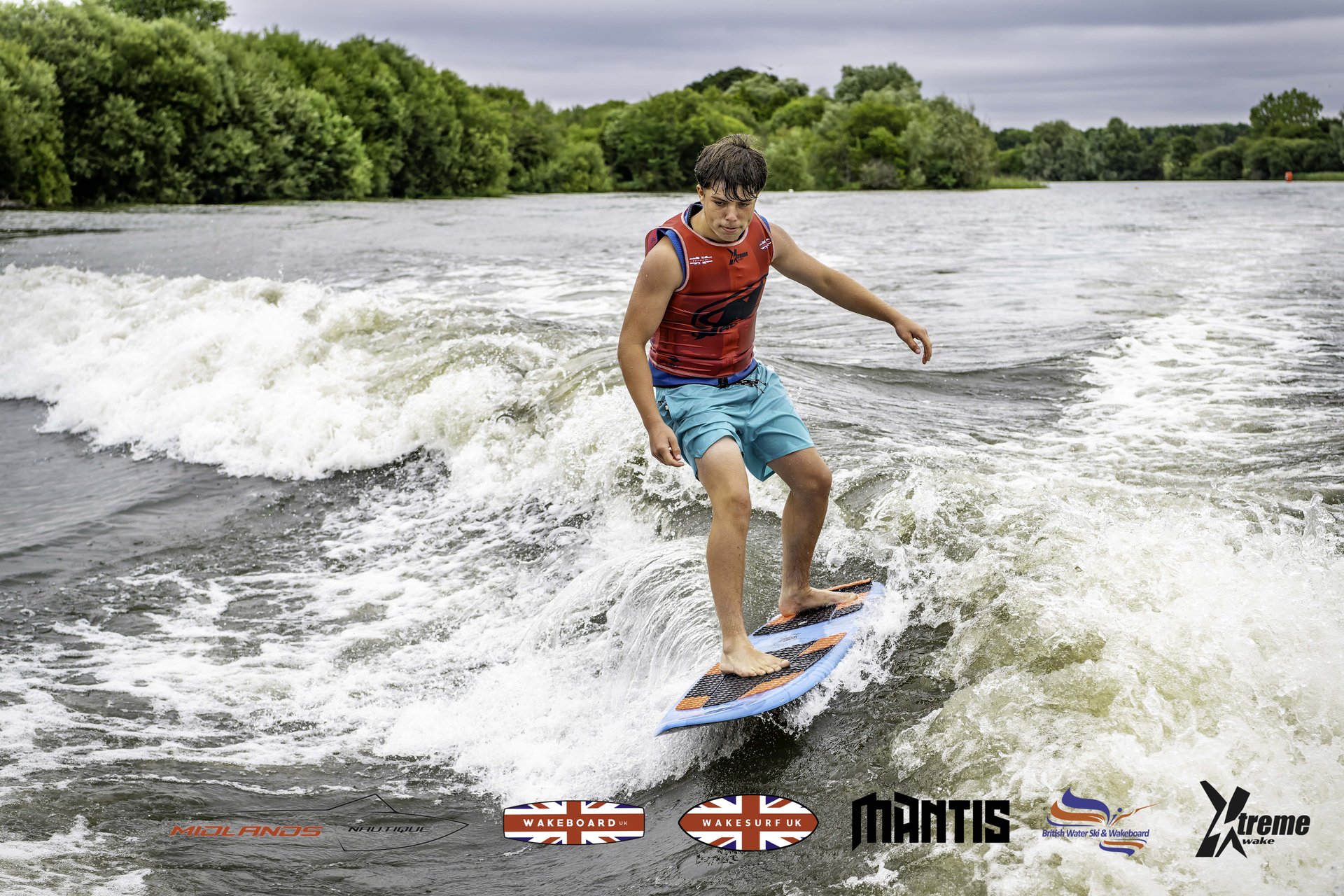 Rider at the 2024 Midlands Nautique UK Wake Nationals Wakesurf